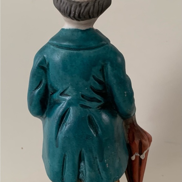 Vintage Pottery Bisque Porcelain Clown Emmett Kelly Jr With Umbrella Flambro - Picture 4 of 7